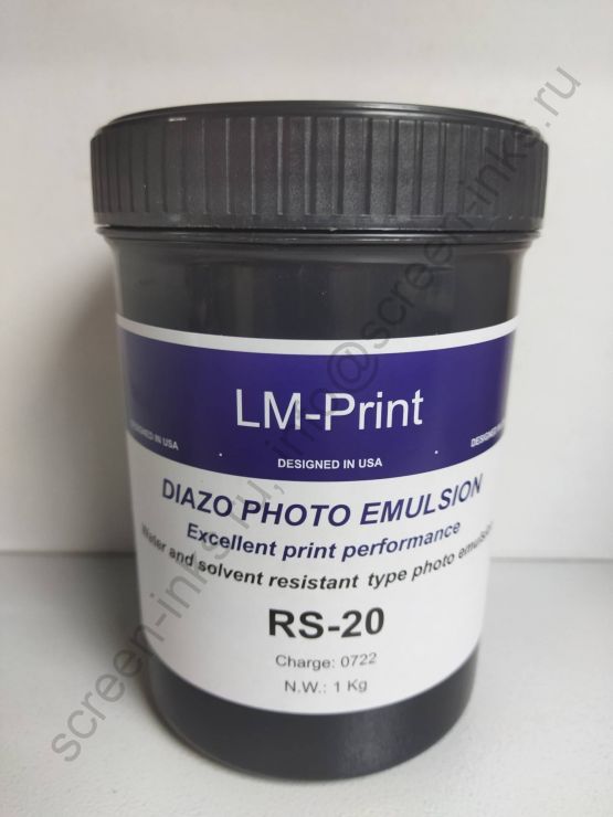 Фотоэмульсия RS-20 для красок на основе растворителей, пластизоли, УФ и т.п. (1 кг.)