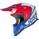 Just1 J18 Vertigo Blue White Red шлем для мотокросса и эндуро