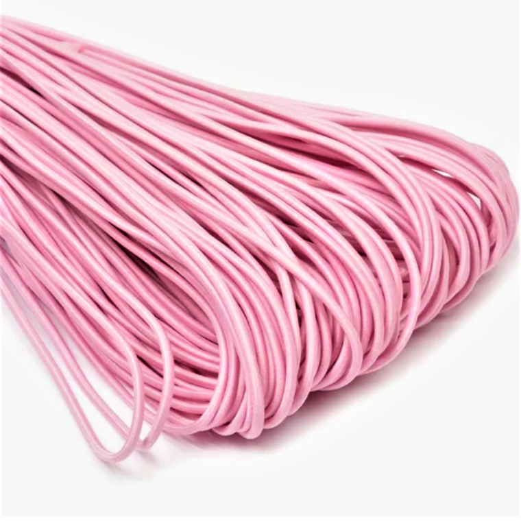 Резинка шляпная эластичный шнур круглый Розовый разные диаметры (TBY-ШЛ.133)