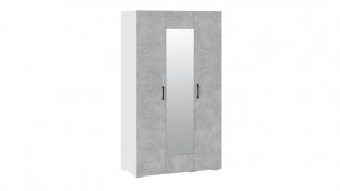 Шкаф для одежды 3-х дверный с зеркалом «Нео» Белый, Ателье светлый/Ателье светлый/Ателье светлый