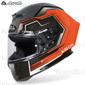 Шлем Airoh GP 550S Rush, Чёрный матовый с оранжевым