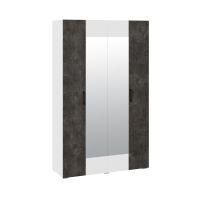 Шкаф «Нео» 4-х дверный с зеркалом (Белый/Ателье темный)