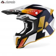 Шлем Airoh Twist 2.0 Lift, Чёрно-бело-оранжевый