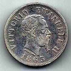 50 чентезимо 1863 Италия XF