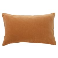 Чехол на подушку из хлопкового бархата коричневого цвета из коллекции Essential, 30х50 см