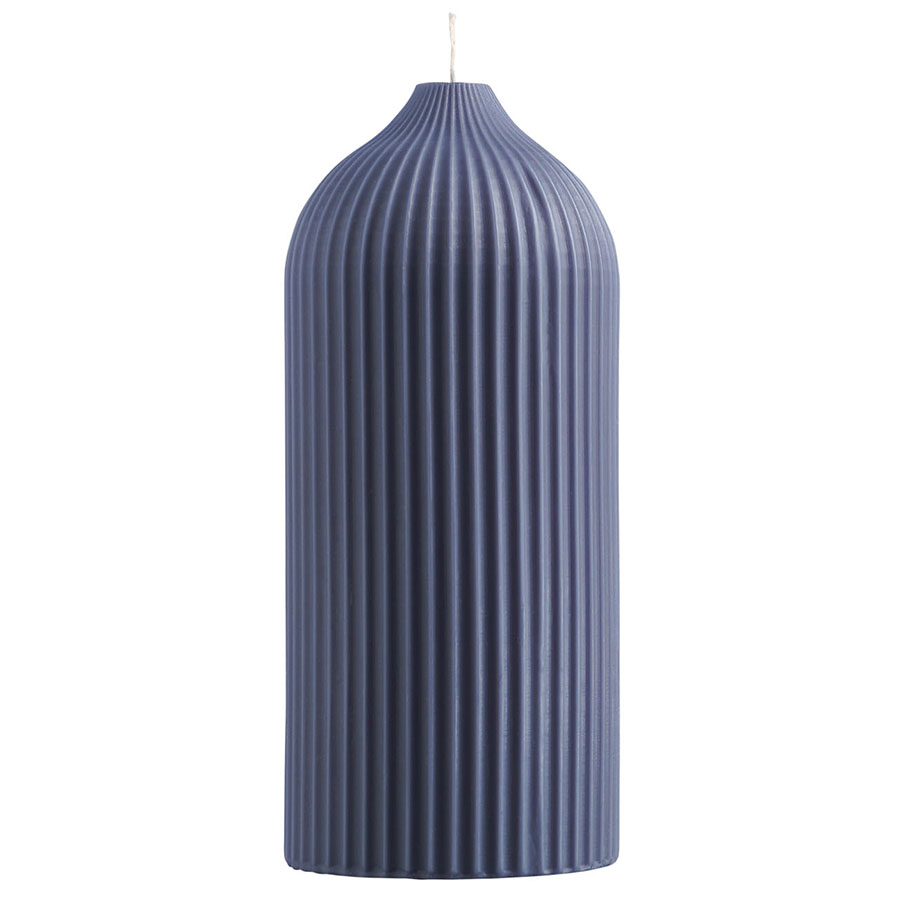 Свеча декоративная синего цвета из коллекции Edge, 16,5 см
