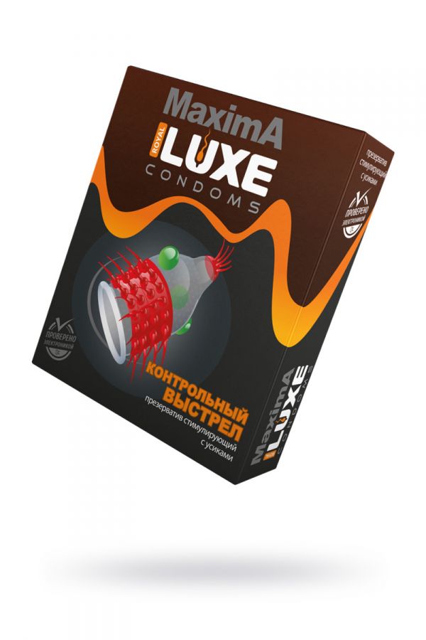 Презерватив LUXE, MAXIMA, «Контрольный выстрел», 18 см, 5.2 см, 1 шт.