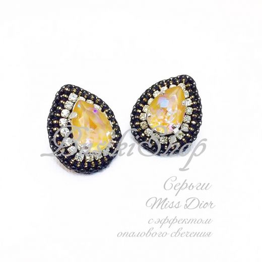 Серьги "Miss Dior" желтые