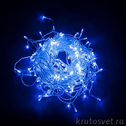 Светодиодная гирлянда Feron CL22 бахрома,статичная,  4,5м*0,7м + 3м 230V синий c питанием от сети, прозрачный шнур