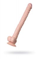 Реалистичный фаллоимитатор-гигант TOYFA REALSTICK NUDE, PVC, телесный, 40 см