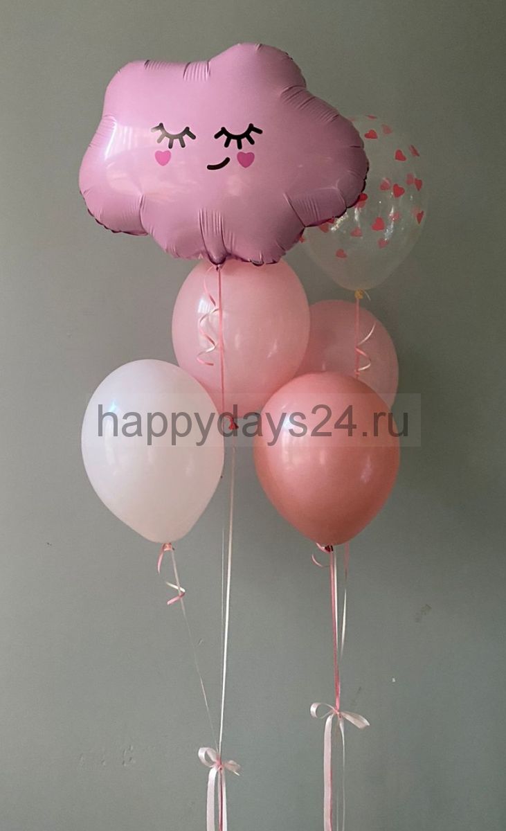 Набор из  воздушных шаров "Розовое облачко"