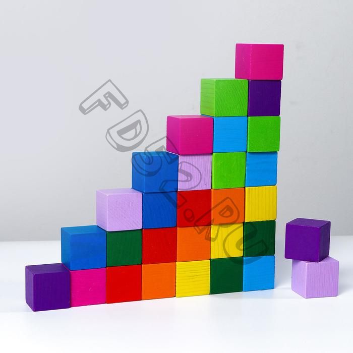Кубики «Цветные» 30 шт (склад)