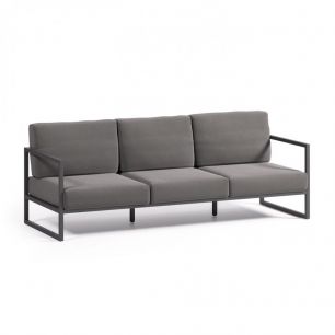 Comova 3-х местный диван для улицы темно-серый и черный алюминий 222 см