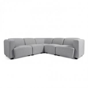 Угловой диван Legara 5-местный серый 226 x 226 cm