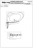 Шторка для ванной Kolpa San QUAT TP 108 (Кват ТП 108) схема 1