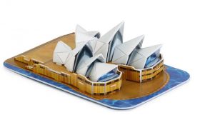 3D пазл, бумажный конструктор из картона Сиднейская опера 21 см