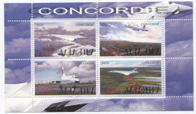 Блок марок Малави 2010 Конкорды