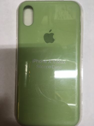 Чехол IPhone XS Max, силикон, зеленый