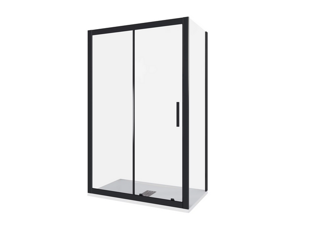 Душевая дверь в нишу BAS Good Door COFE WTW+SP 120х80, черный профиль