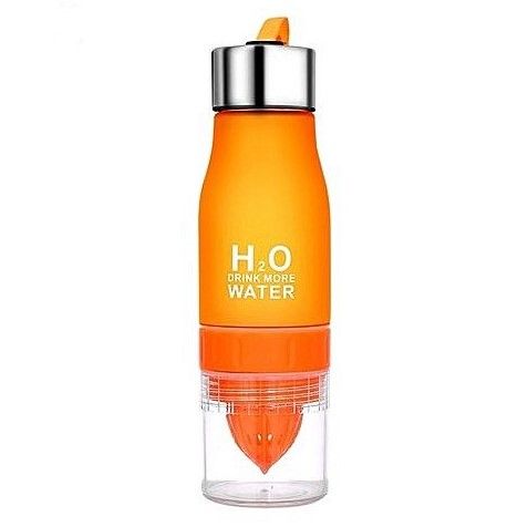 Бутылка-Соковыжималка H2O Drink More Water, 650 Мл, Цвет Оранжевый