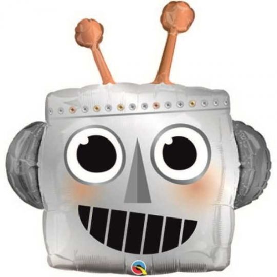 Голова робота шар фольгированный с гелием