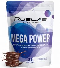 Многокомпонентный протеин MEGA POWER 800 г Ruslabnutrition Шоколад