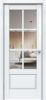 Межкомнатная Дверь Triadoors Царговая Gloss 640 ПО Белый Глянец со Стеклом Зеркало / Триадорс