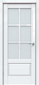 Межкомнатная Дверь Triadoors Царговая Gloss 640 ПО Белый Глянец со Стеклом Сатинат / Триадорс