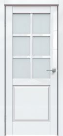 Межкомнатная Дверь Triadoors Царговая Gloss 638 ПО Белый Глянец со Стеклом Сатинат / Триадорс