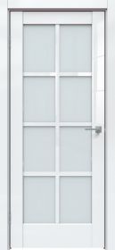 Межкомнатная Дверь Triadoors Царговая Gloss 636 ПО Белый Глянец со Стеклом Сатинат / Триадорс