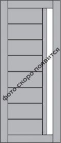Межкомнатная Дверь Triadoors Царговая Gloss 600 ПО Белый Глянец со Стеклом Сатинат / Триадорс