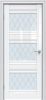 Межкомнатная Дверь Triadoors Царговая Gloss 595 ПО Белый Глянец со Стеклом Ромб / Триадорс