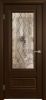 Межкомнатная Дверь Triadoors Царговая Luxury 599 ПО Бренди со Стеклом Кристалл Зеркальная Сетка / Триадорс