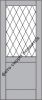 Межкомнатная Дверь Triadoors Царговая Luxury 597 ПО Лиственница Белая со Стеклом Лакобель Чёрный / Триадорс
