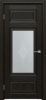 Межкомнатная Дверь Triadoors Царговая Luxury 589 ПО Тёмный Орех со Стеклом Сатин Белый Лак Перламутр / Триадорс