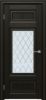 Межкомнатная Дверь Triadoors Царговая Luxury 589 ПО Тёмный Орех со Стеклом Ромб / Триадорс