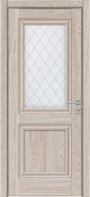 Межкомнатная Дверь Triadoors Царговая Luxury 587 ПО Капучино со Стеклом Ромб / Триадорс