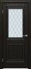 Межкомнатная Дверь Triadoors Царговая Luxury 587 ПО Тёмный Орех со Стеклом Ромб / Триадорс