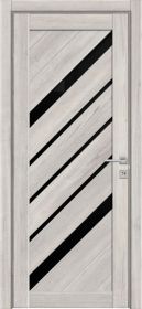 Межкомнатная Дверь Triadoors Царговая Luxury 573 ПО Лагуна со Стеклом Лакобель Черный / Триадорс