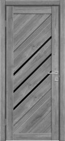 Межкомнатная Дверь Triadoors Царговая Luxury 572 ПО Бриг со Стеклом Лакобель Черный / Триадорс