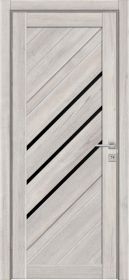 Межкомнатная Дверь Triadoors Царговая Luxury 572 ПО Лагуна со Стеклом Лакобель Черный / Триадорс