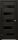Межкомнатная Дверь Triadoors Царговая Luxury 568 ПО Тёмный Орех со Стеклом Лакобель Черный  / Триадорс