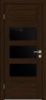 Межкомнатная Дверь Triadoors Царговая Luxury 549 ПО Бренди со Стеклом Лакобель Черный / Триадорс