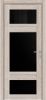 Межкомнатная Дверь Triadoors Царговая Luxury 527 ПО Капучино со Стеклом Лакобель Чёрный / Триадорс