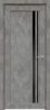 Межкомнатная Дверь Triadoors Царговая Future 608 ПО Бетон Темно-Серая со Стеклом Лакобель Чёрный / Триадорс