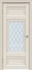 Межкомнатная Дверь Triadoors Царговая Future 589 ПО Дуб Серена Керамика со Стеклом Ромб / Триадорс