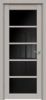 Межкомнатная Дверь Triadoors Царговая Concept 605 ПО Шелл Грей со Стеклом Лакобель Чёрный / Триадорс
