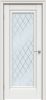 Межкомнатная Дверь Triadoors Царговая Concept 591 ПО Белоснежно Матовая со Стеклом Ромб / Триадорс