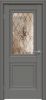 Межкомнатная Дверь Triadoors Царговая Concept 587 ПО Медиум Грей со Стеклом Кристалл Зеркальная Клетка / Триадорс
