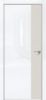 Дверь Каркасно-Щитовая Triadoors Gloss Белый Глянец 708 ПО Без Стекла с Декором Лайт Грей /Триадорс